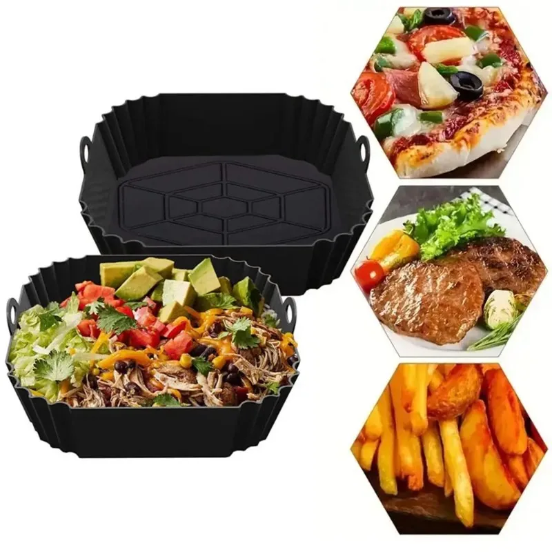 Commercial Kitchen Pots And Pans - 1pc silicone air fryer pot tray