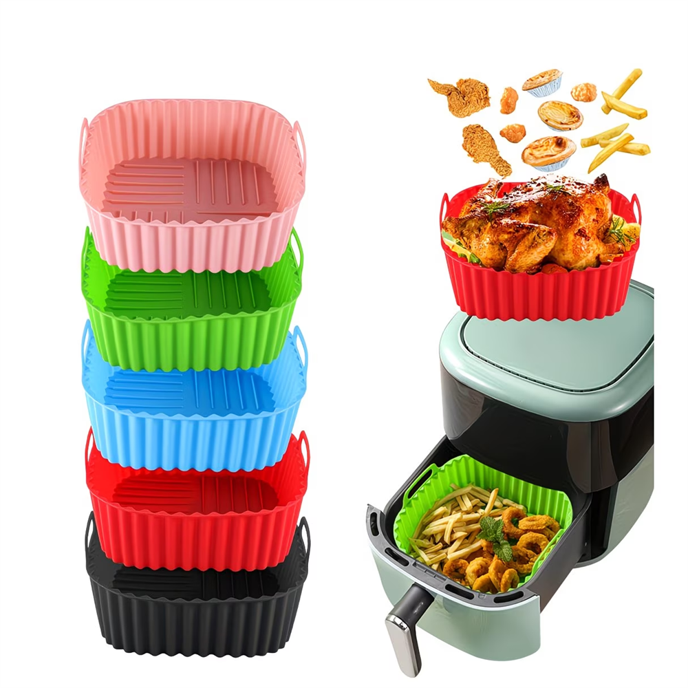 Deep Fryer Commercial - 1pc Reusable Silicone Air Fryer Liners