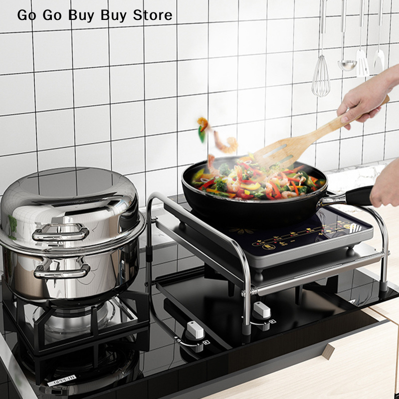 Commercial Kitchen Warmer - Stainless Steel Induction Cooker Bracket Rack
