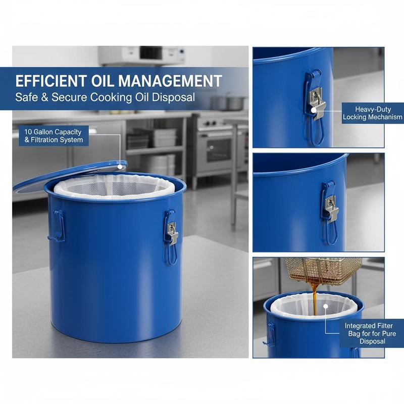 Carbon Steel Oil Disposal Cont - огляд і ціна Commercial Kitchen Oil Disposal