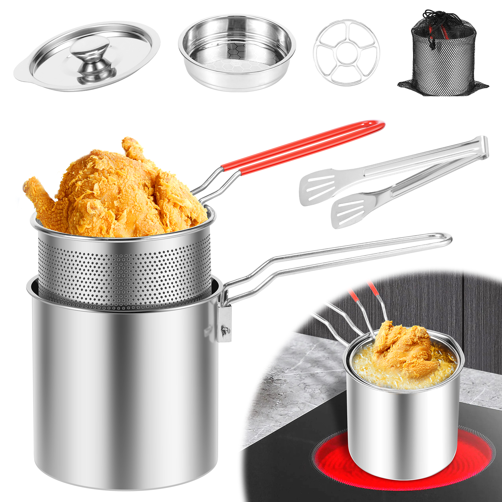 Deep Fryer Pots Stainless Stee - огляд і ціна Commercial Kitchen Pots And Pans