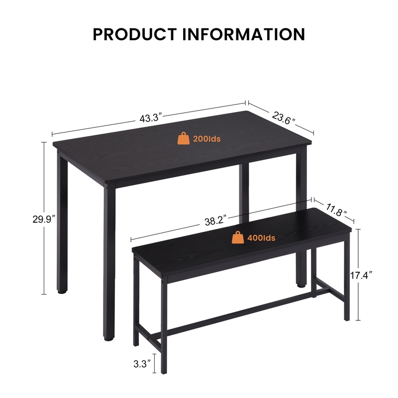 Black Industrial Kitchen Bar T - огляд і ціна Commercial Kitchen Bench