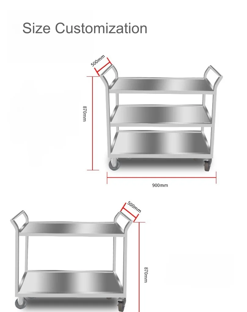 Stainless Steel Utility Cart 3 - огляд і ціна Commercial Kitchen Bench