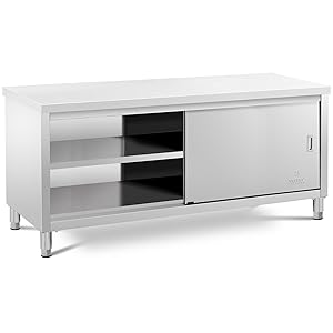 Stainless Steel Workbench Heav - огляд і ціна Commercial Kitchen Prep Table With Storage