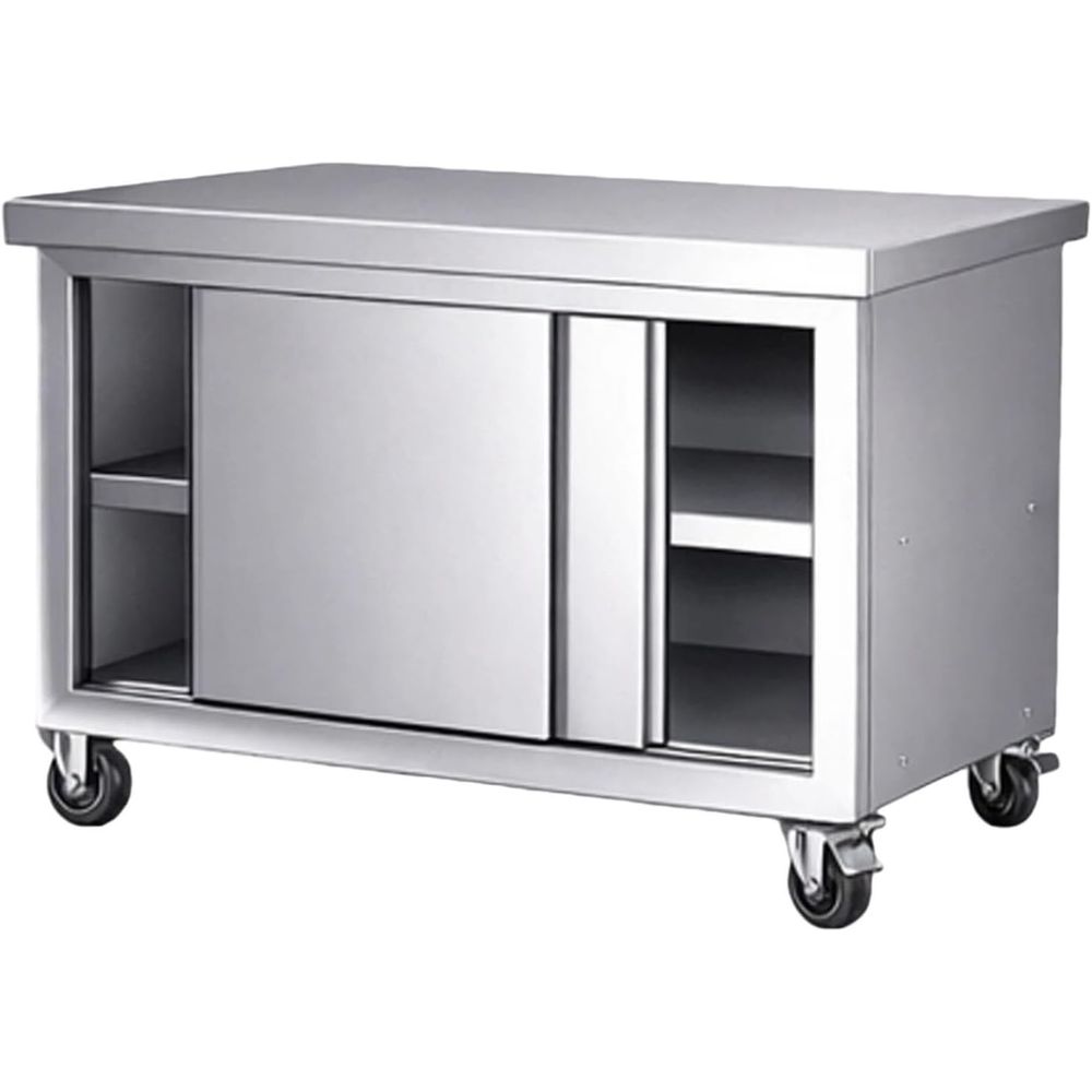 Heavy-Duty Stainless Steel Wor - огляд і ціна Commercial Kitchen Prep Table With Storage