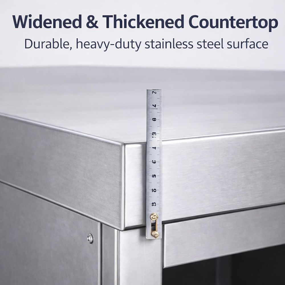 Heavy-Duty Stainless Steel Wor - огляд і ціна Commercial Kitchen Prep Table With Storage