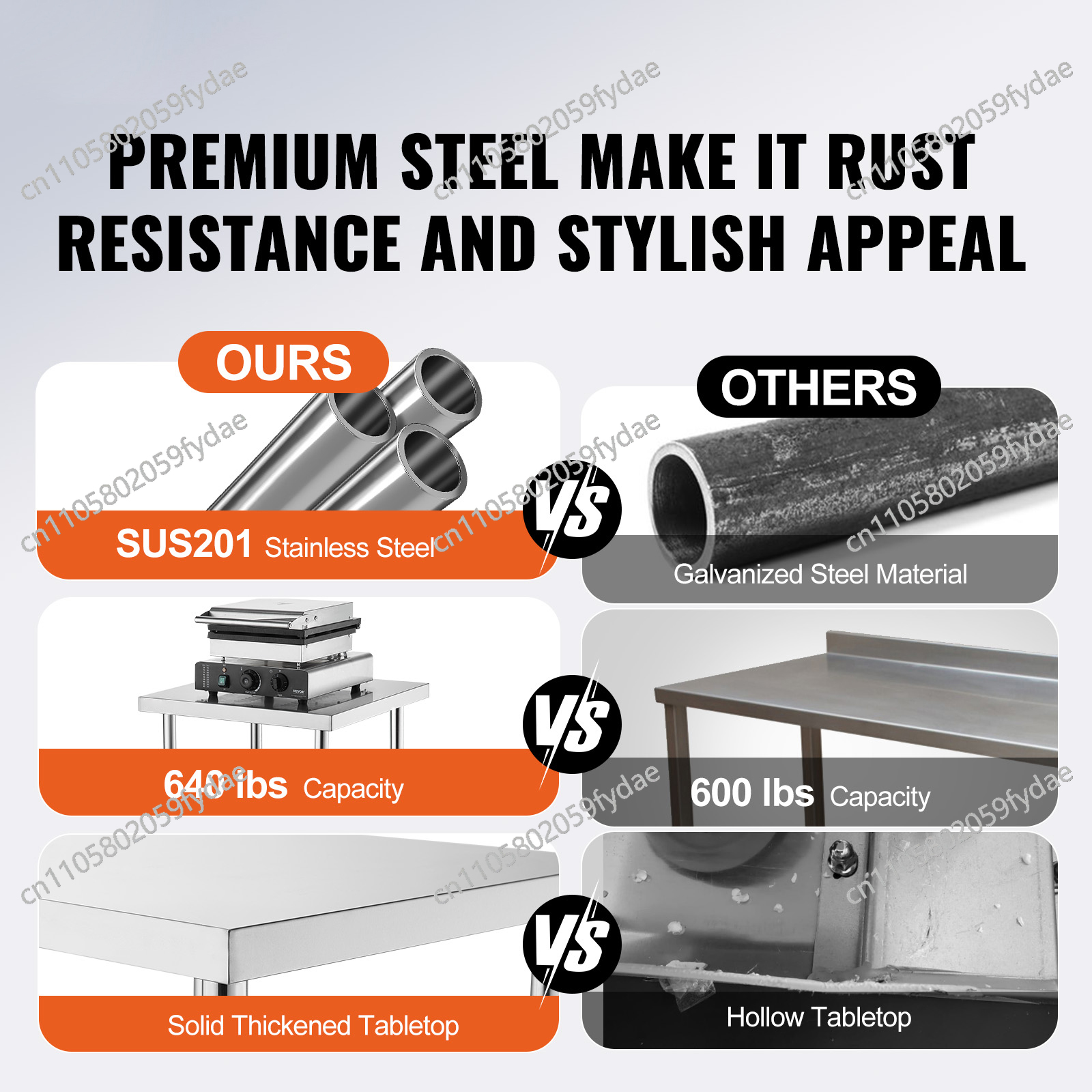 For Stainless Steel Prep Table - огляд і ціна Commercial Kitchen Prep Table With Storage