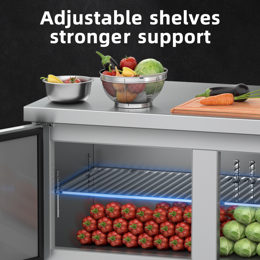 Refrigerator YINZHENG 1.5m Com - огляд і ціна Commercial Kitchen Prep Table With Storage
