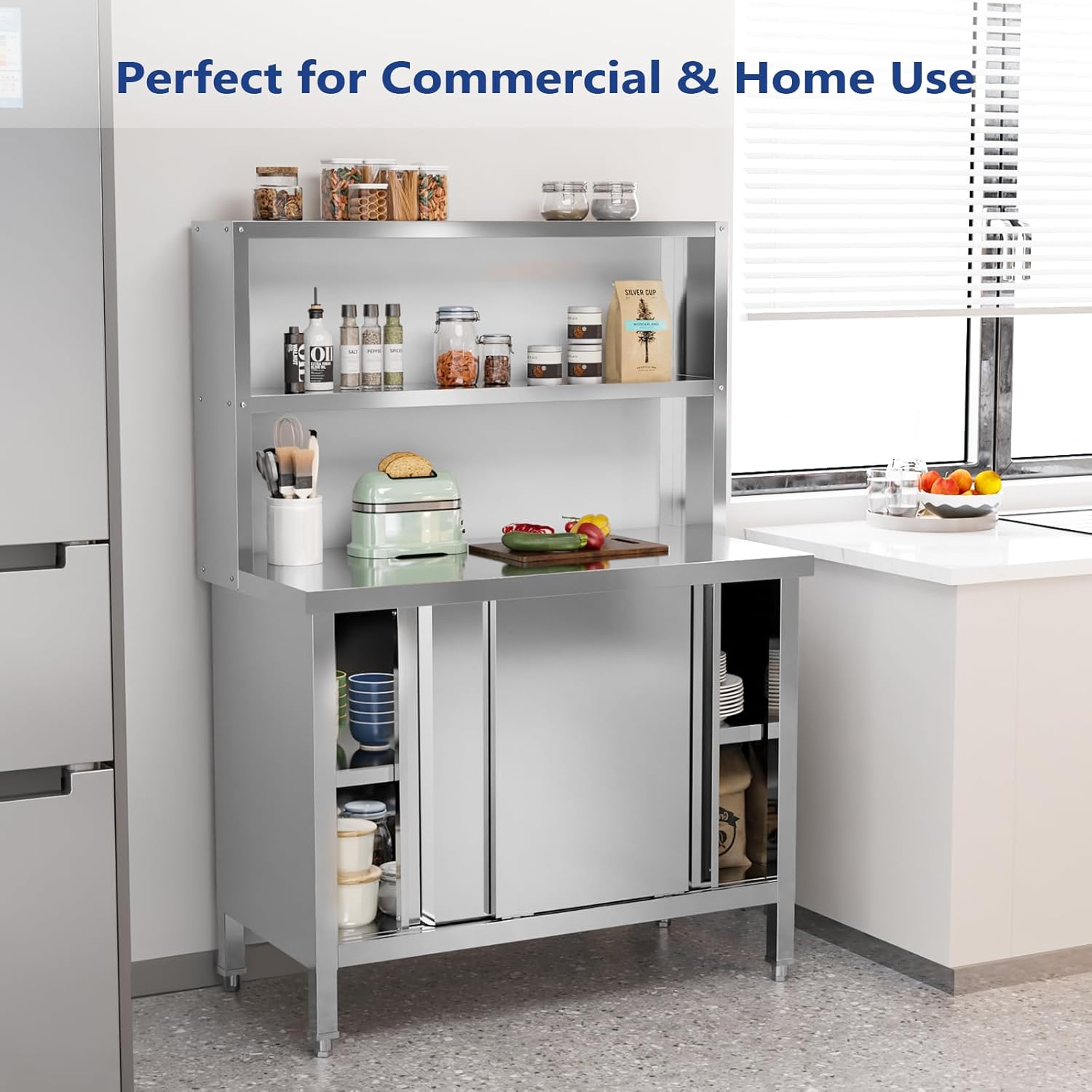 Stainless Steel Work Table 39x - огляд і ціна Commercial Kitchen Prep Table With Storage