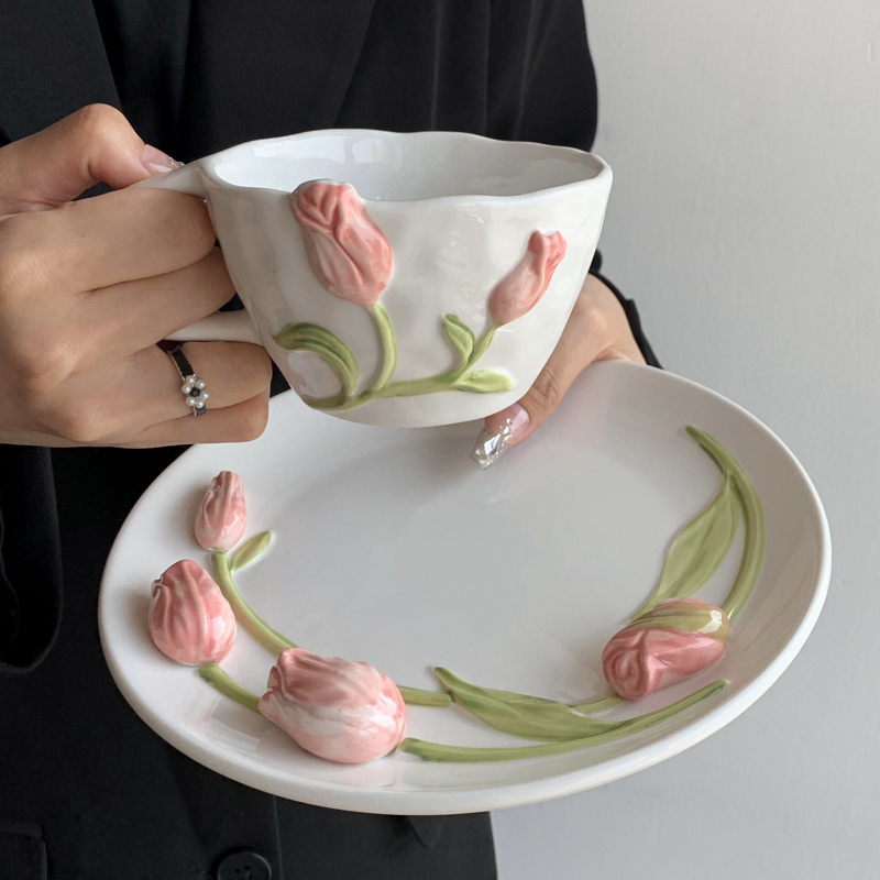 Tulip Ceramic Mug Embossed Flo - огляд і ціна Commercial Kitchen Setup