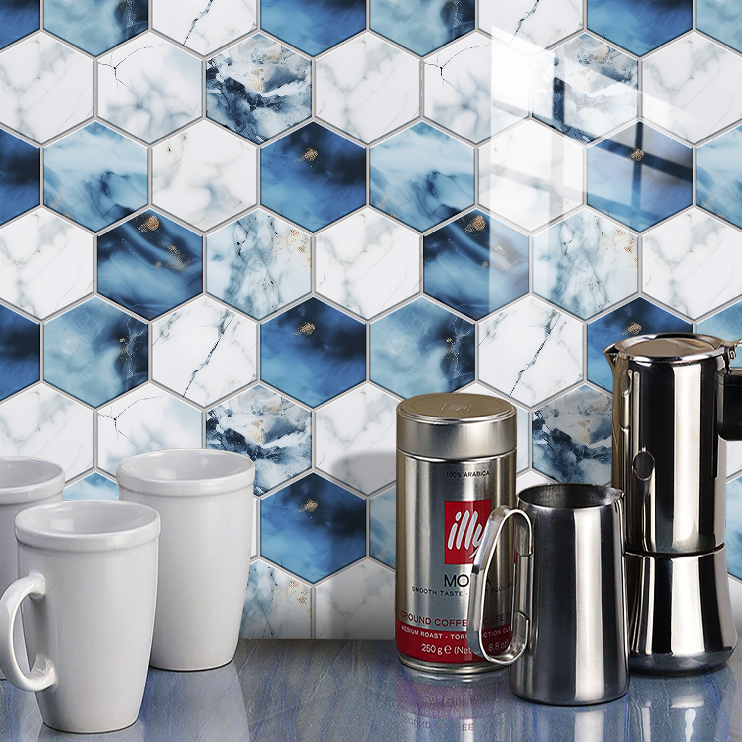 5 Styles Flat Hexagon Marble E - огляд і ціна Commercial Kitchen Tiles