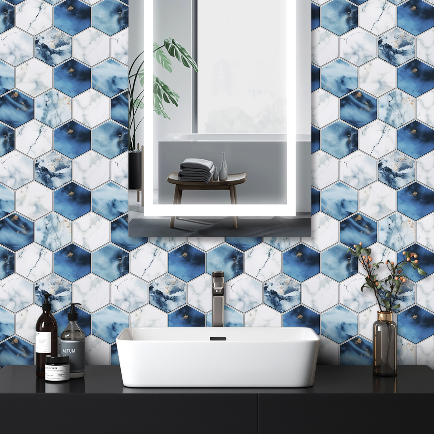 5 Styles Flat Hexagon Marble E - огляд і ціна Commercial Kitchen Tiles