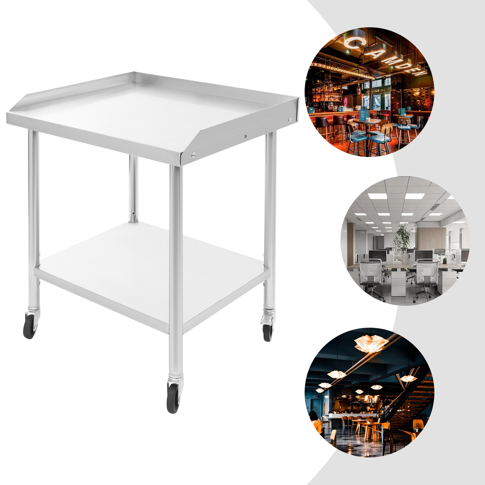 2 Tier Stainless Steel Work Ta - огляд і ціна Commercial Kitchen Prep Table With Storage