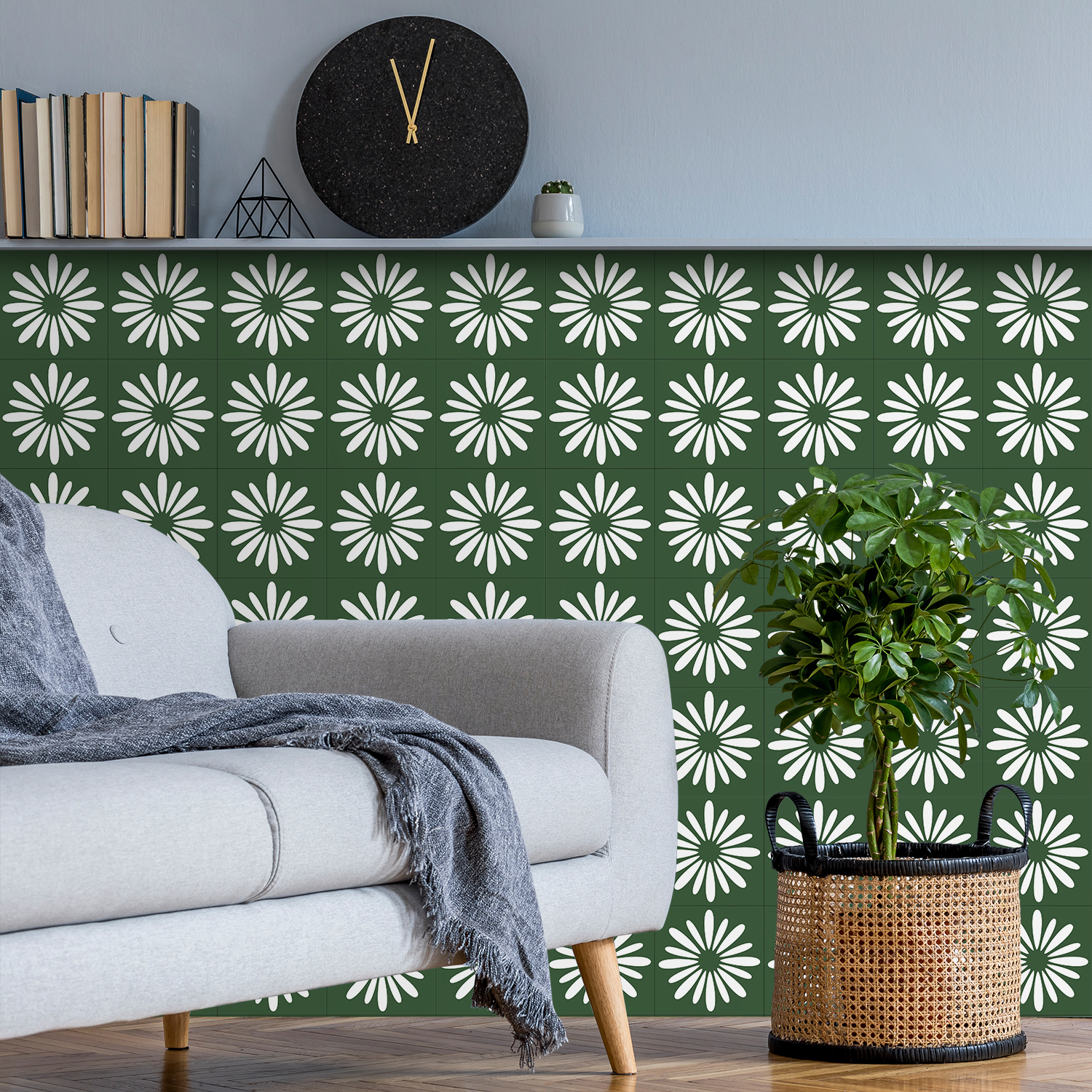 10pcs Green Daisy Matte Surfac - огляд і ціна Commercial Kitchen Tiles