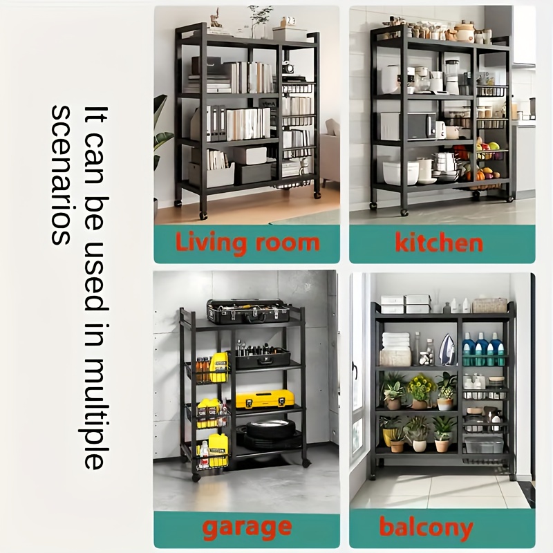 us1pc Movable Storage Rack, Ad - огляд і ціна Commercial Kitchen Shelving