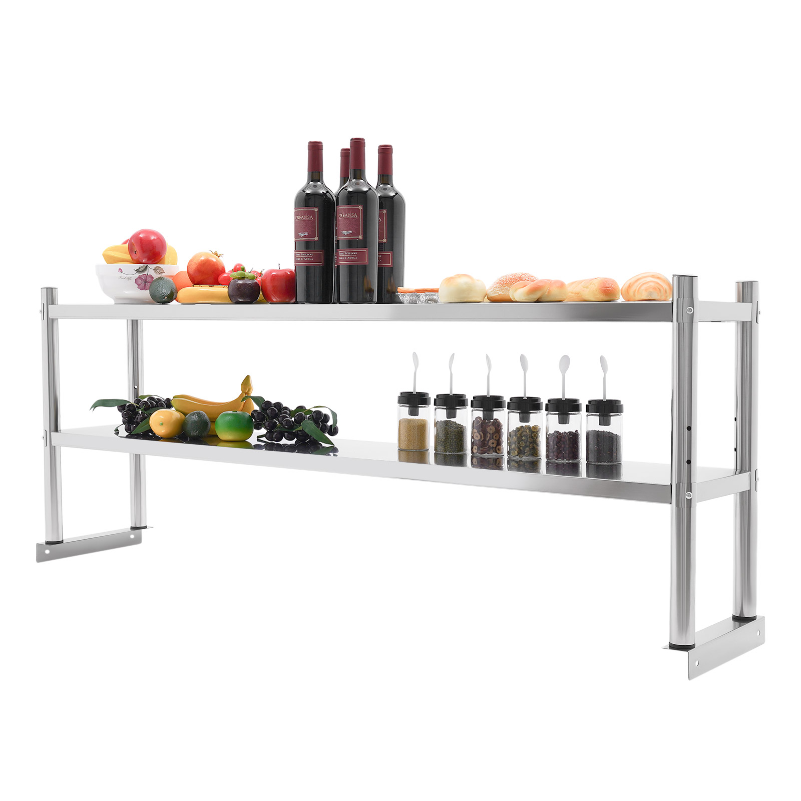 Stainless Steel Heavy Duty She - огляд і ціна Commercial Kitchen Prep Table With Storage