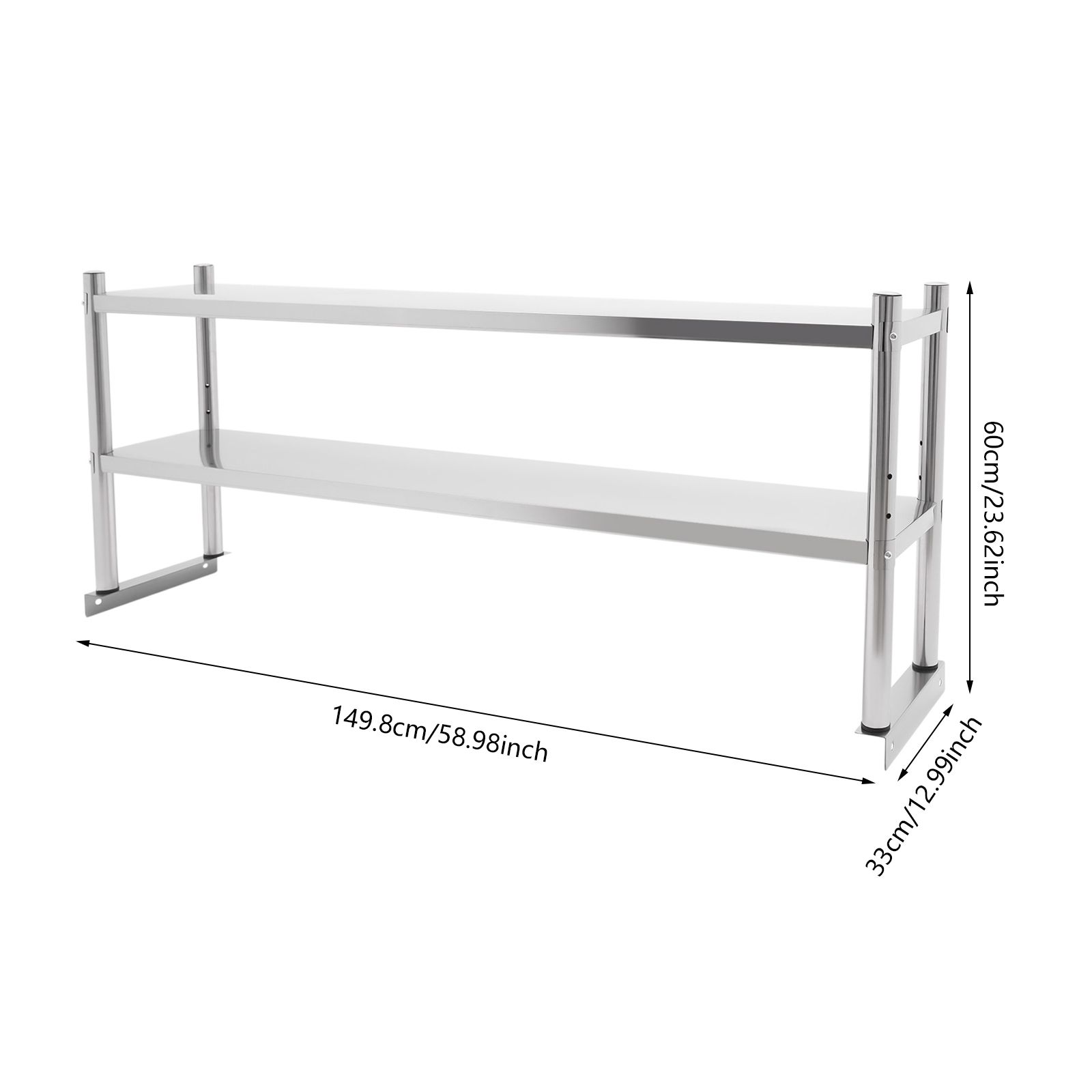 Stainless Steel Heavy Duty She - огляд і ціна Commercial Kitchen Prep Table With Storage