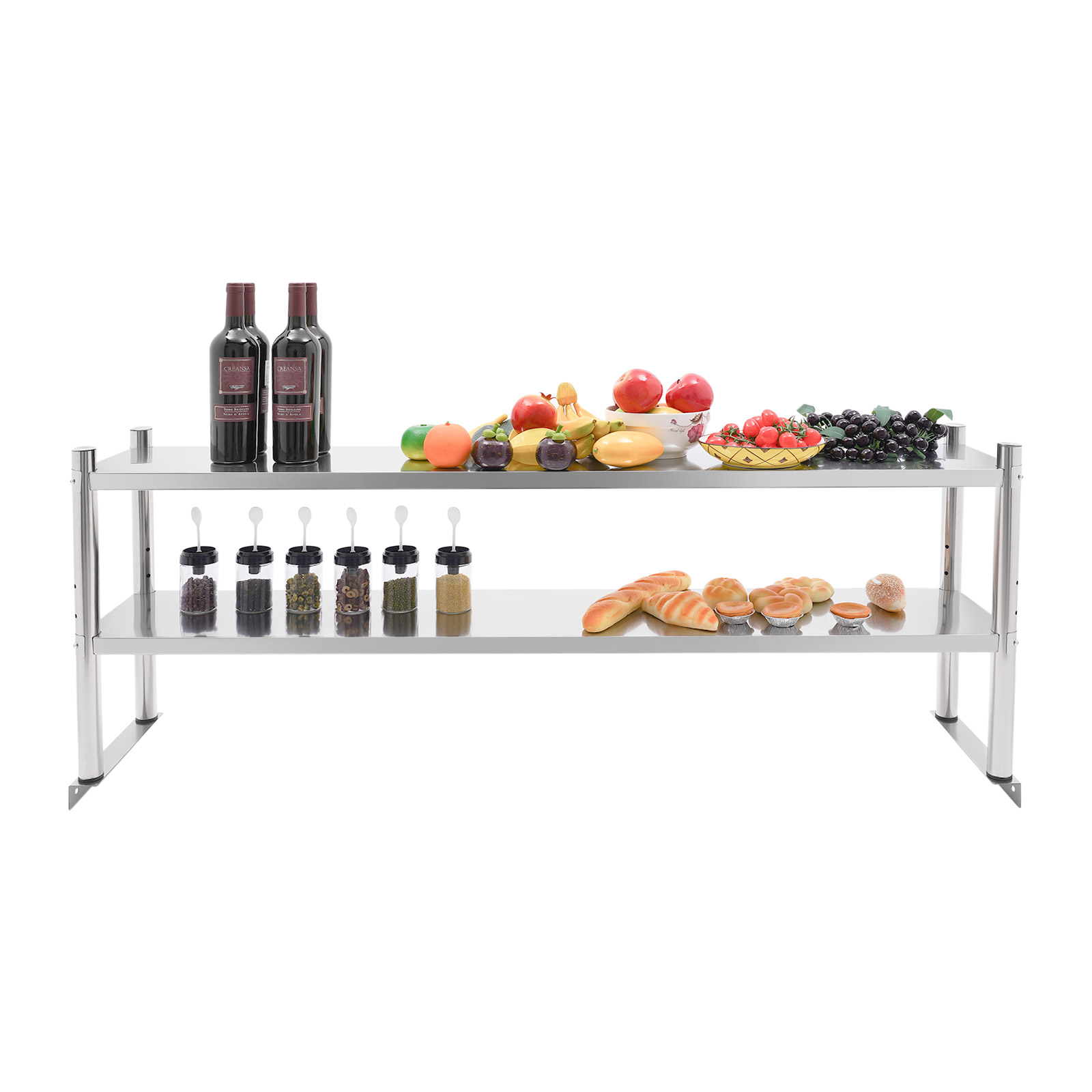 Stainless Steel Heavy Duty She - огляд і ціна Commercial Kitchen Prep Table With Storage