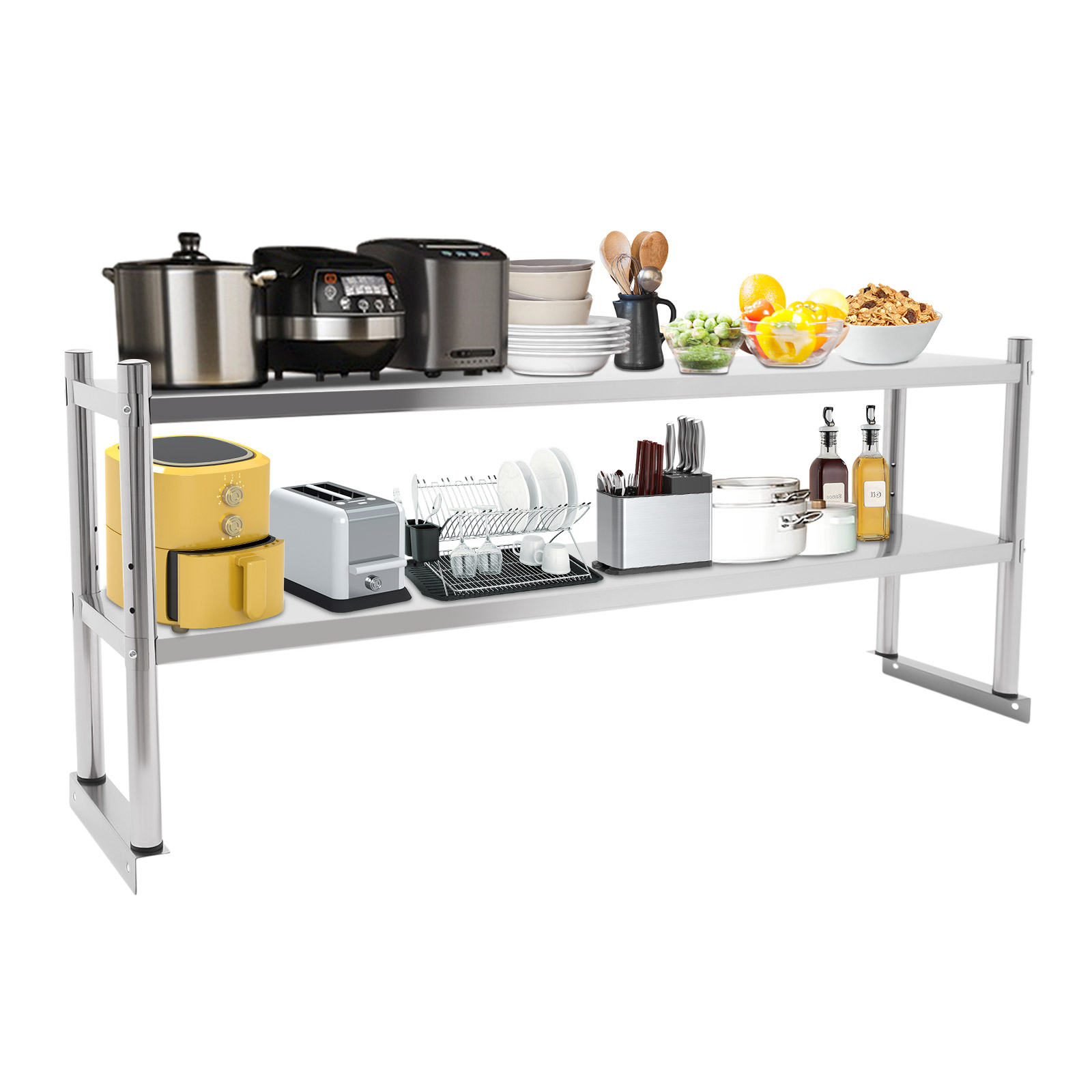 Stainless Steel Heavy Duty She - огляд і ціна Commercial Kitchen Prep Table With Storage