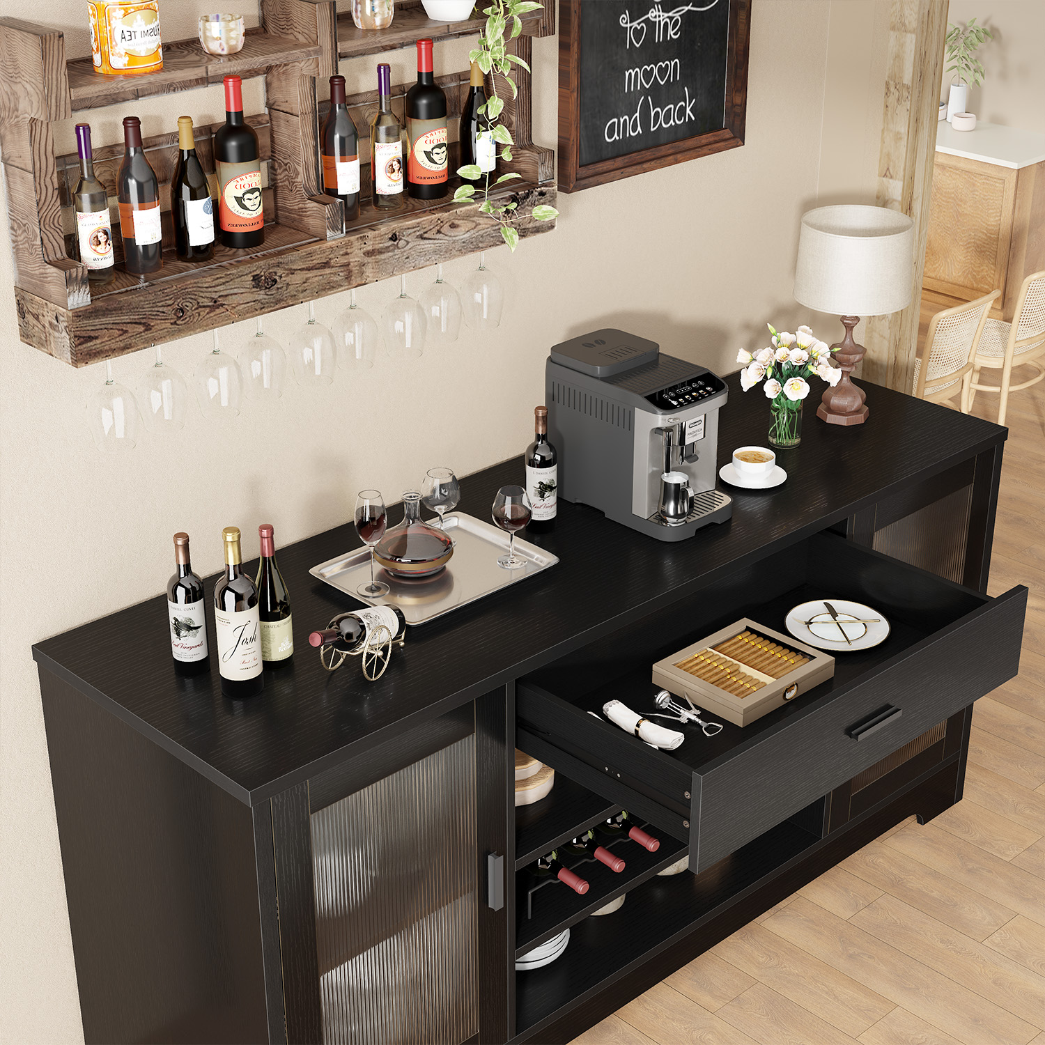 Wooden wine family bar cabinet - огляд і ціна Commercial Kitchen Refrigerator