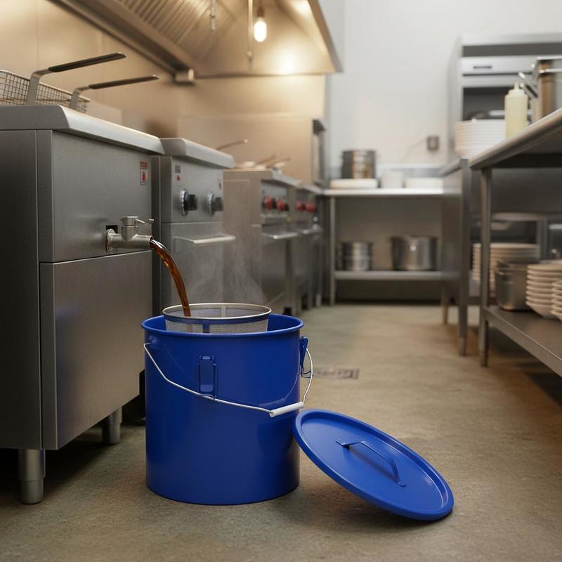 Carbon Steel Oil Storage Pail  - огляд і ціна Commercial Kitchen Oil Disposal