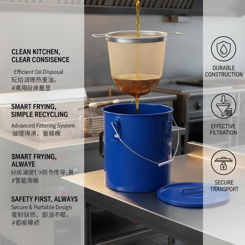Carbon Steel Oil Storage Pail  - огляд і ціна Commercial Kitchen Oil Disposal