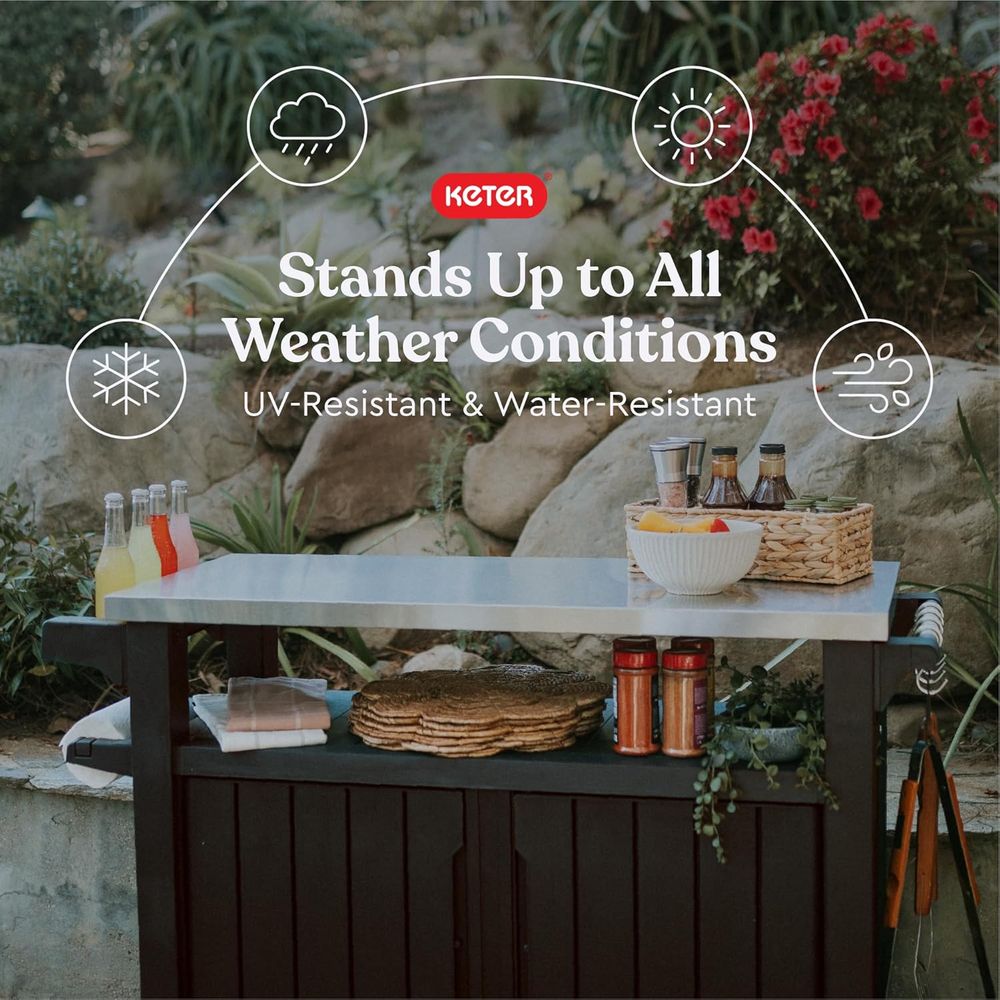 Outdoor Rolling Table Cart for - огляд і ціна Commercial Kitchen Prep Table With Storage