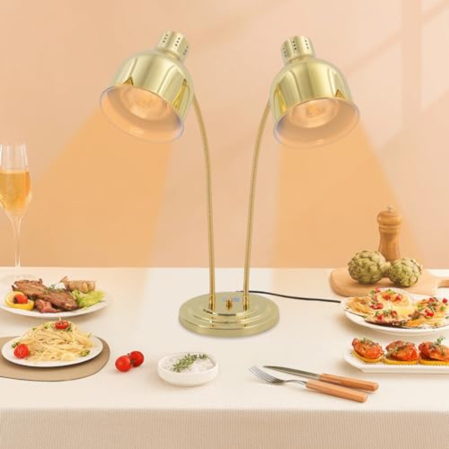 2-Head Food Warmer Lamp for Re - огляд і ціна Commercial Kitchen Warmer