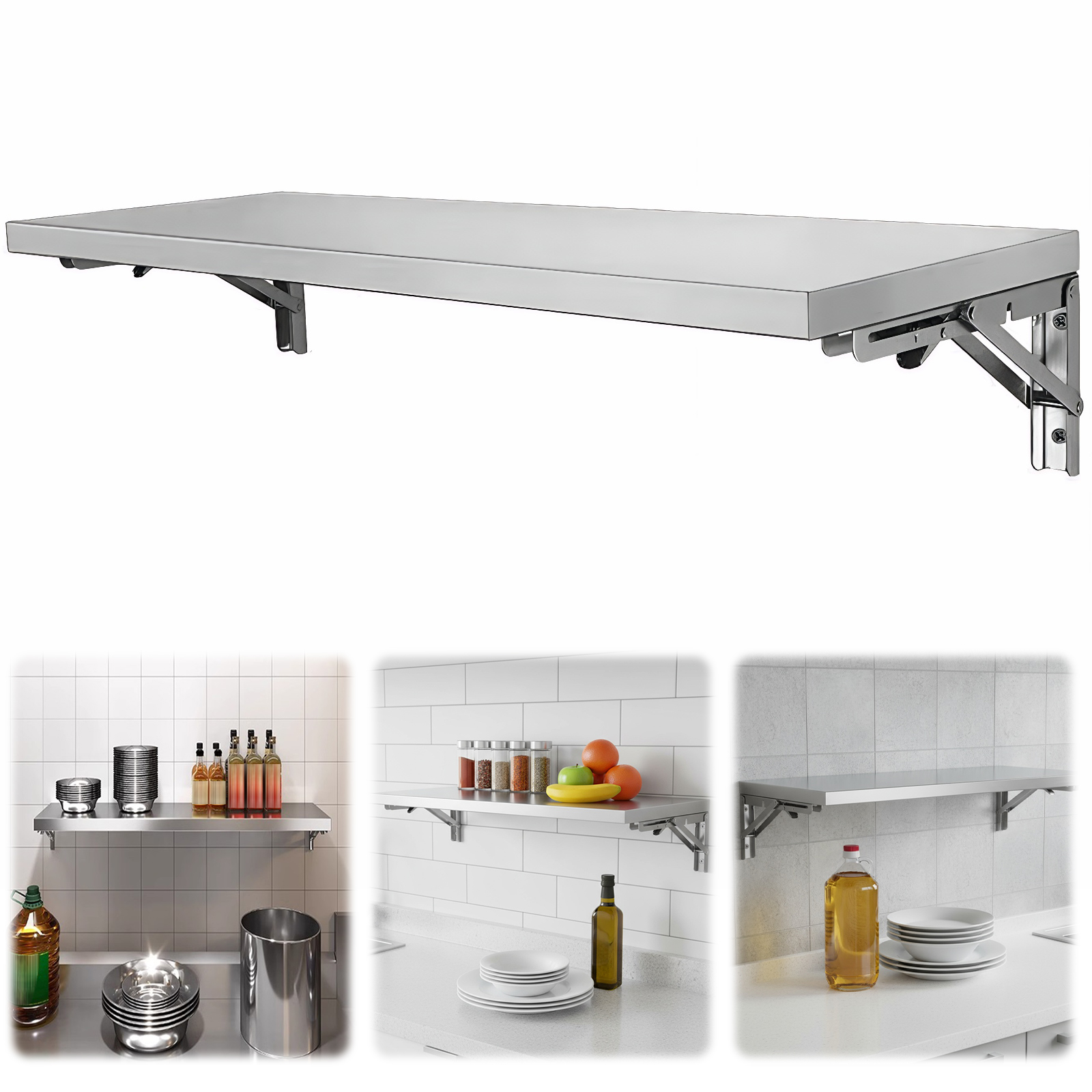 Stainless Steel Folding Storag - огляд і ціна Commercial Kitchen Prep Table With Storage