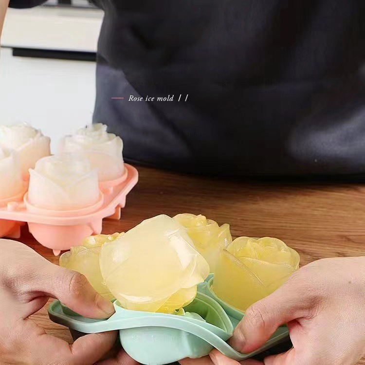 3D Rose Ice Molds 4 Holes Ice  - огляд і ціна Commercial Kitchen Setup