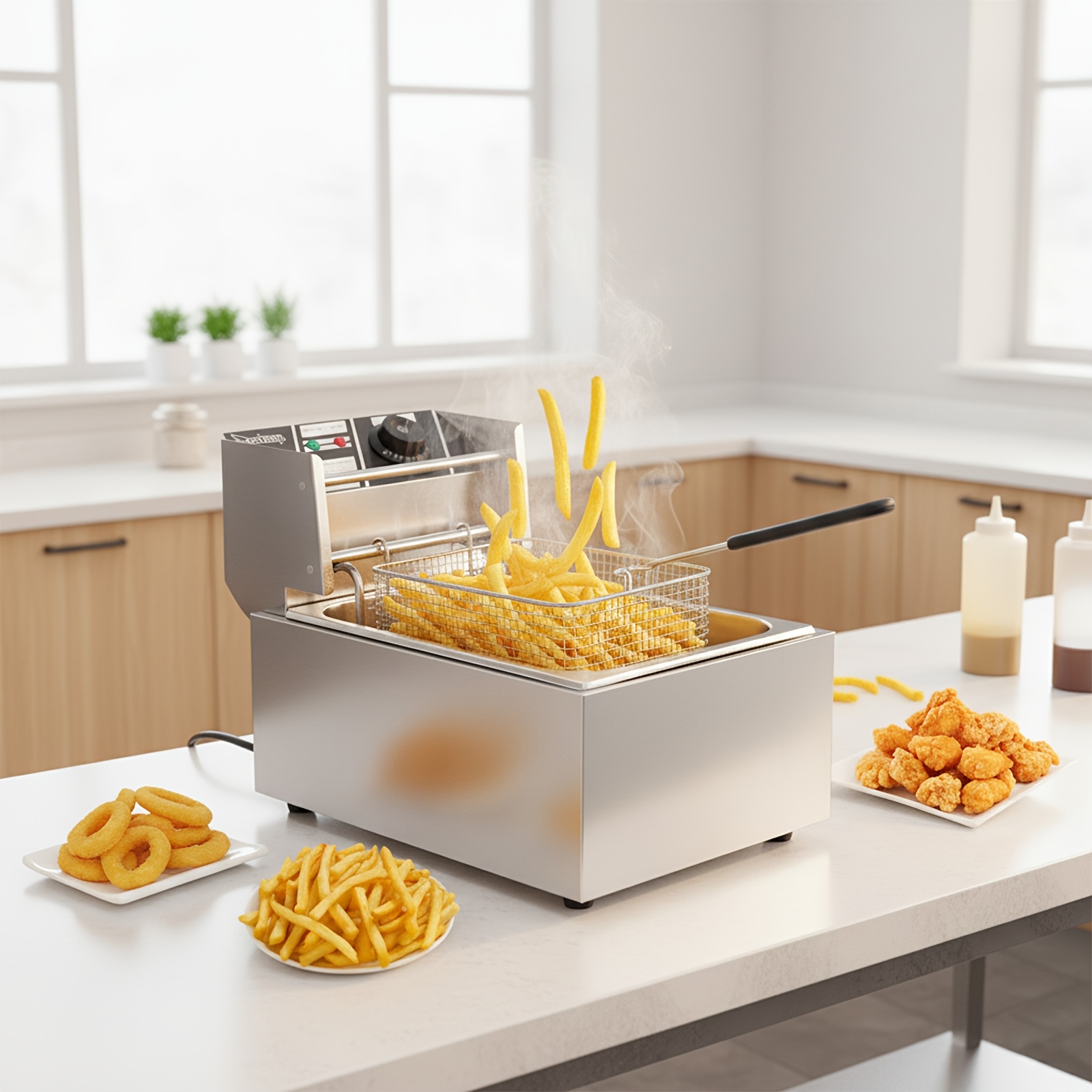 Electric Deep Fryer Adjustable - огляд і ціна Commercial Kitchen Deep Cleaning