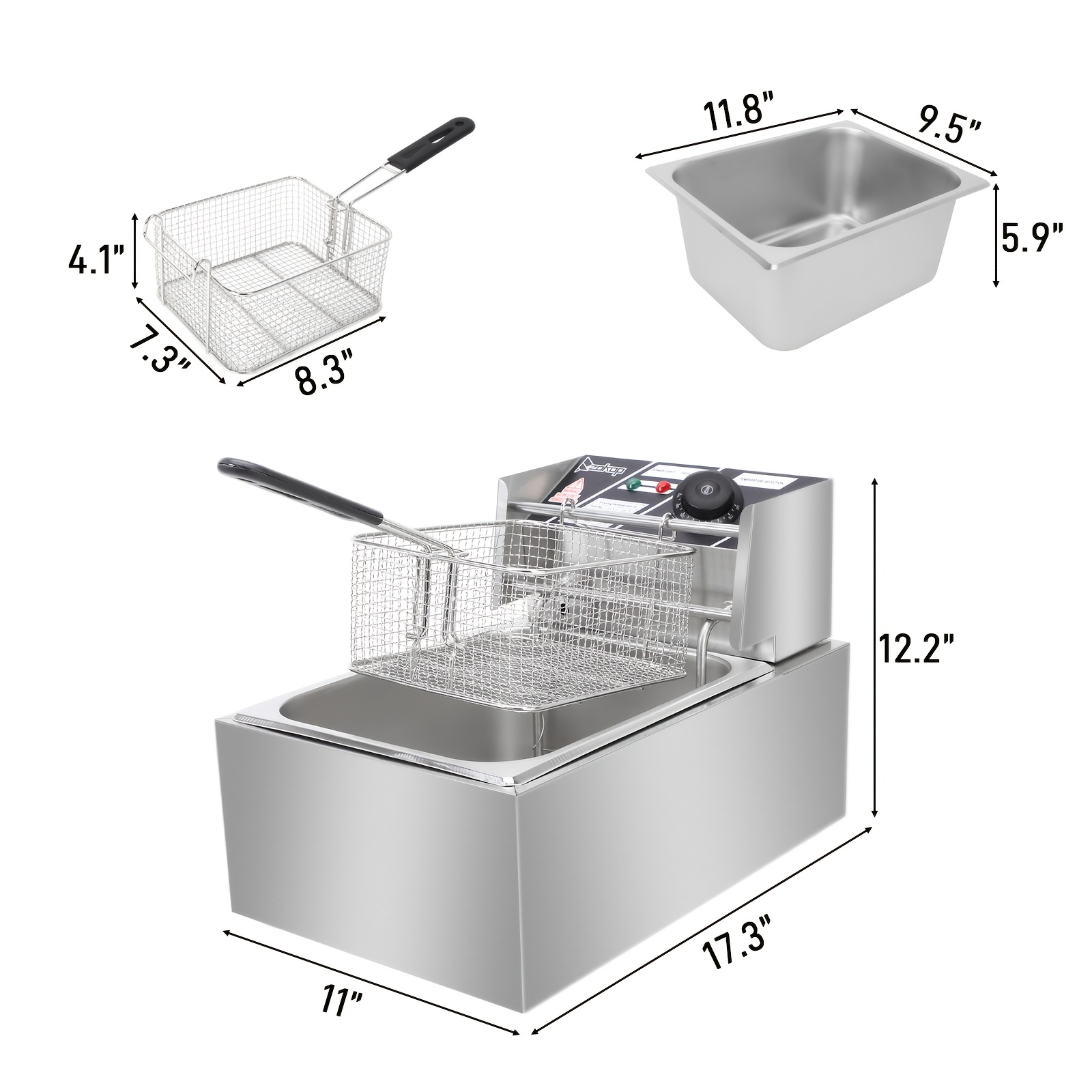 Electric Deep Fryer Adjustable - огляд і ціна Commercial Kitchen Deep Cleaning