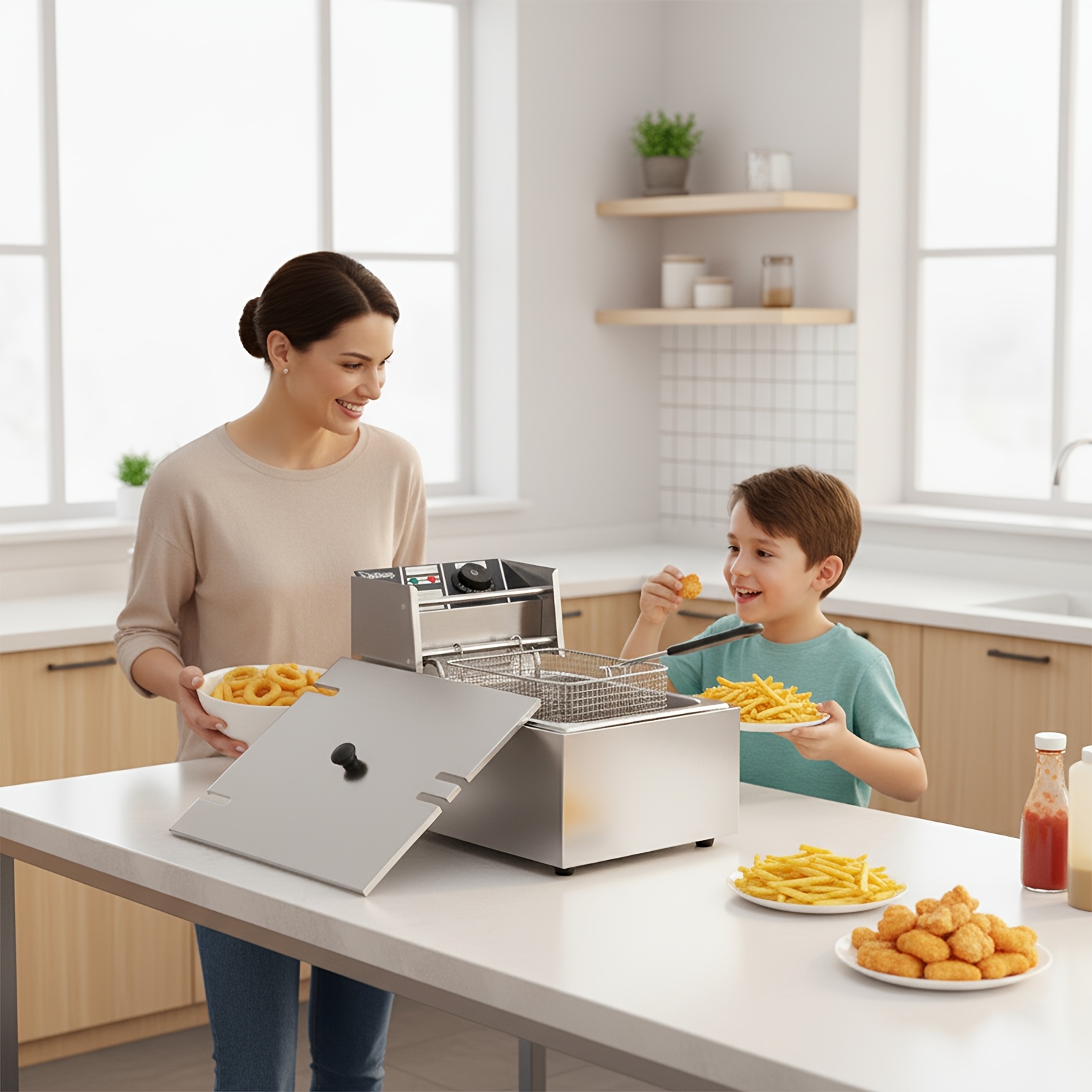 Electric Deep Fryer Adjustable - огляд і ціна Commercial Kitchen Deep Cleaning