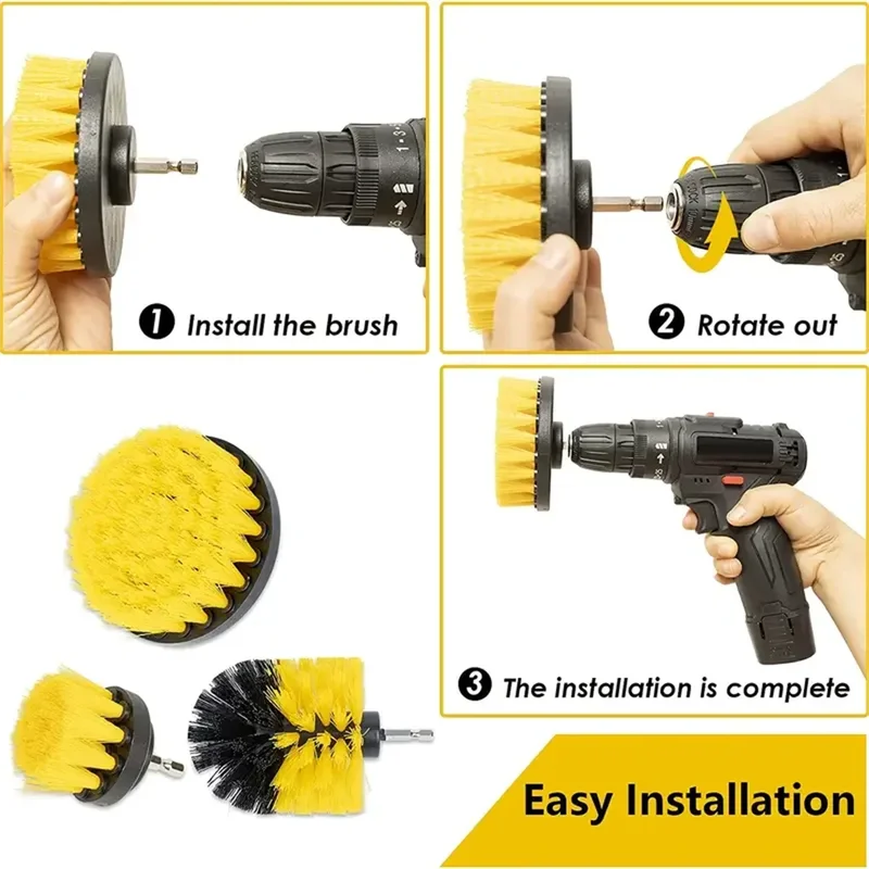 3 pcs/set drill brush set powe - огляд і ціна Commercial Kitchen Tiles
