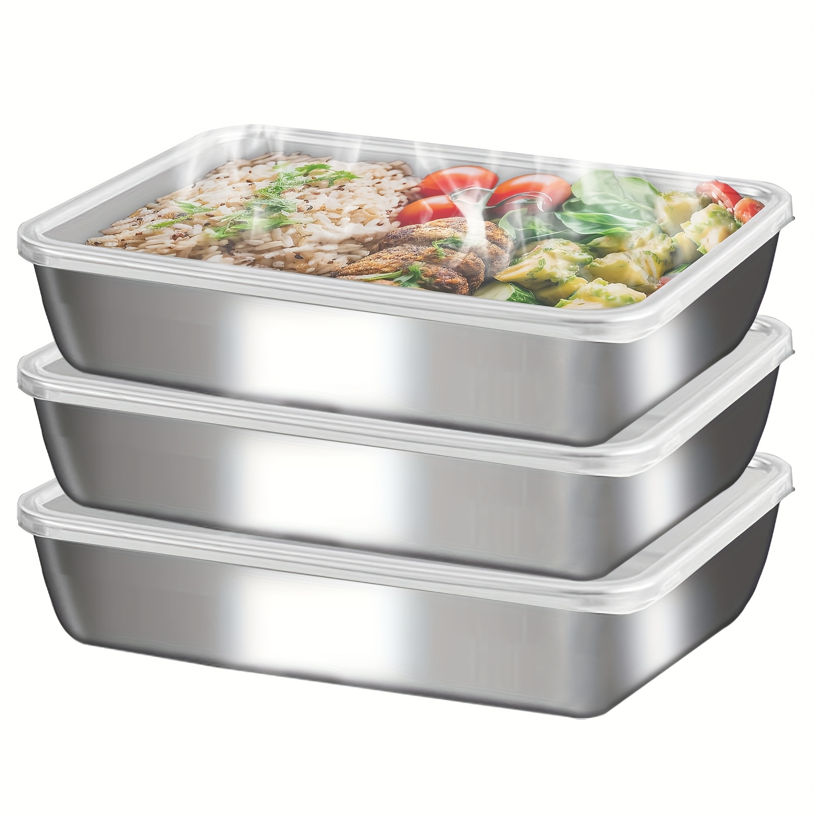3pcs Stainless Steel Food Cont - огляд і ціна Commercial Kitchen Setup