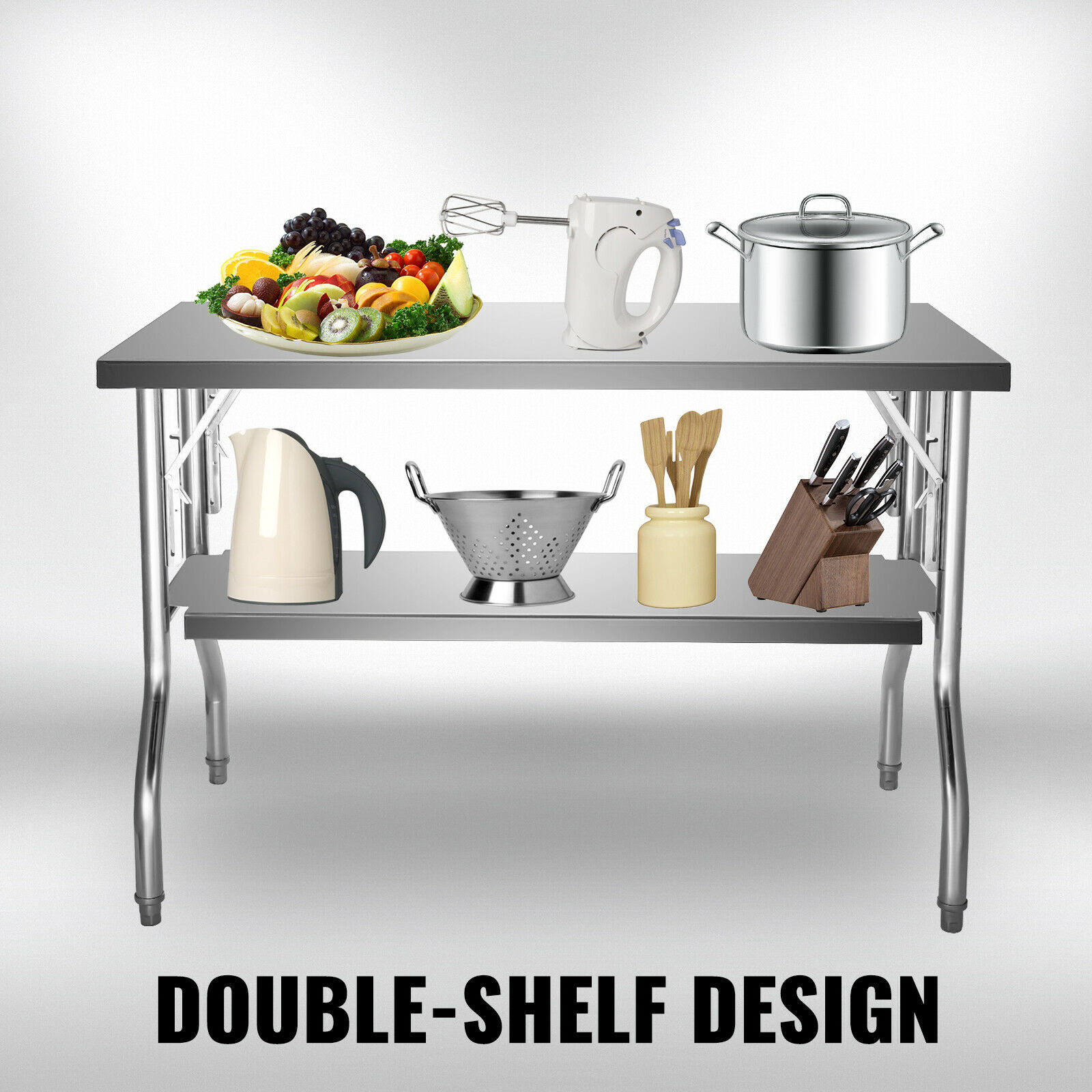 Single/Double-Shelf Profession - огляд і ціна Commercial Kitchen Prep Table With Storage
