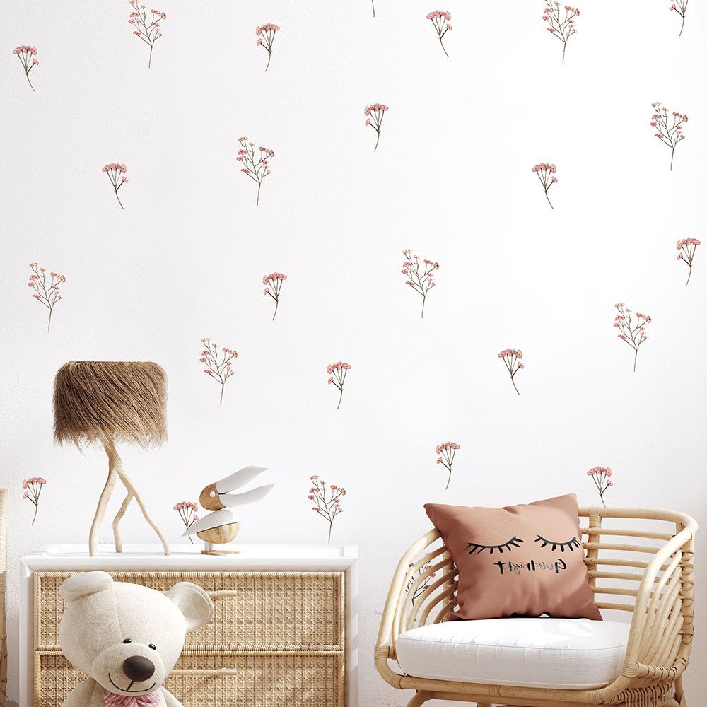 Pink  Watercolor Flower Wall S - огляд і ціна Commercial Kitchen Tiles
