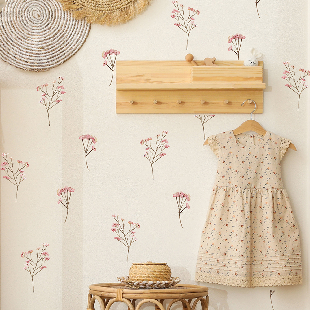Pink  Watercolor Flower Wall S - огляд і ціна Commercial Kitchen Tiles