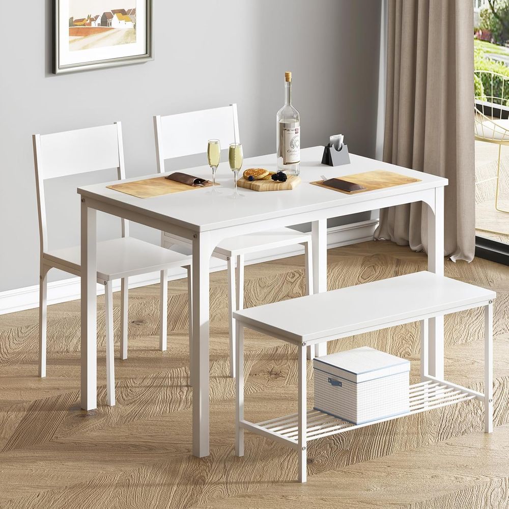 4 Pieces Dining Table Set, 43. - огляд і ціна Commercial Kitchen Bench