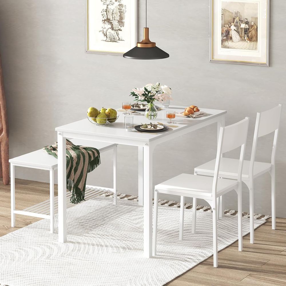 4 Pieces Dining Table Set, 43. - огляд і ціна Commercial Kitchen Bench