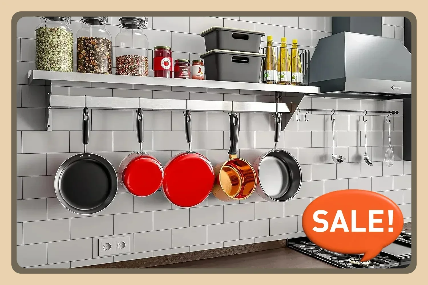 Commercial Wall Mounted, Utens - огляд і ціна Commercial Kitchen Utensil Storage