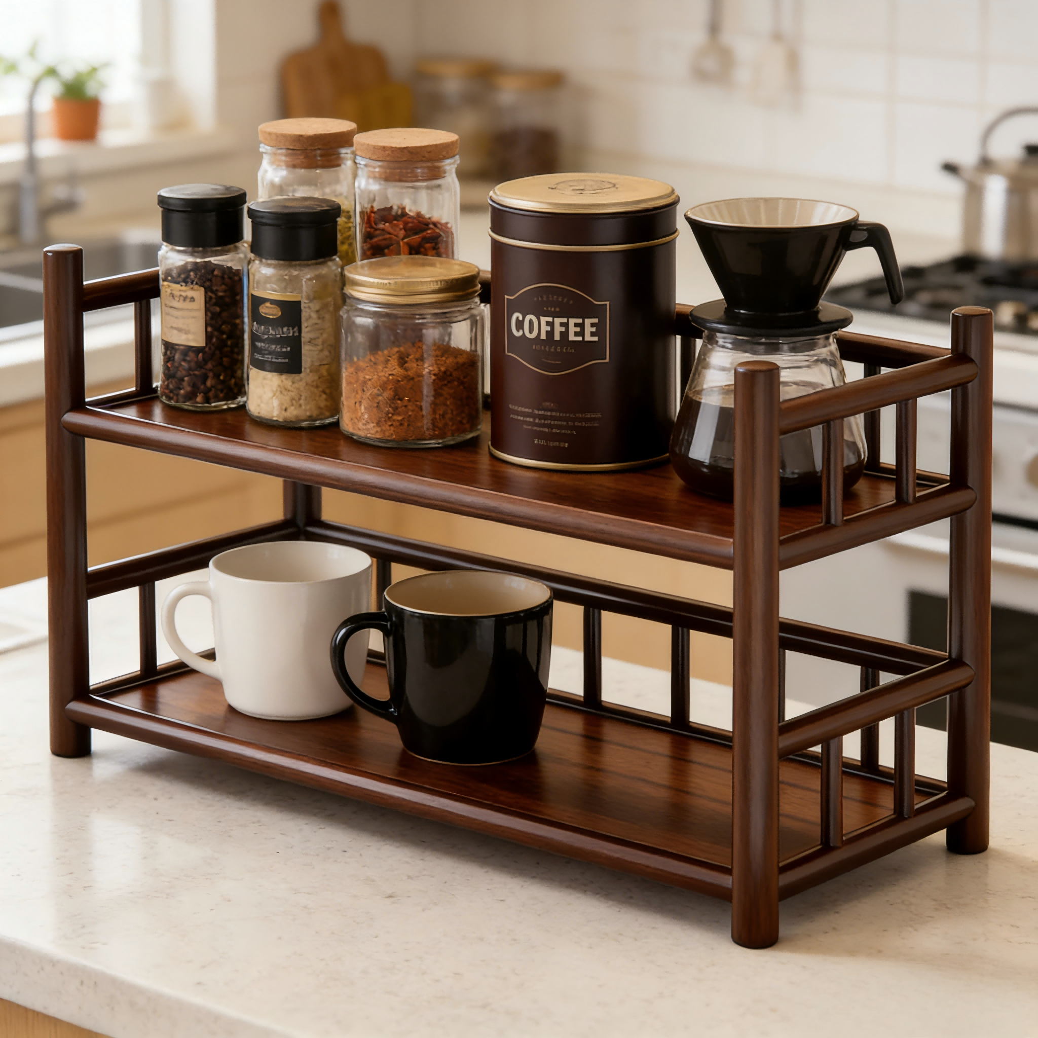 Bamboo Matcha & Coffee Station - огляд і ціна Commercial Kitchen Shelving