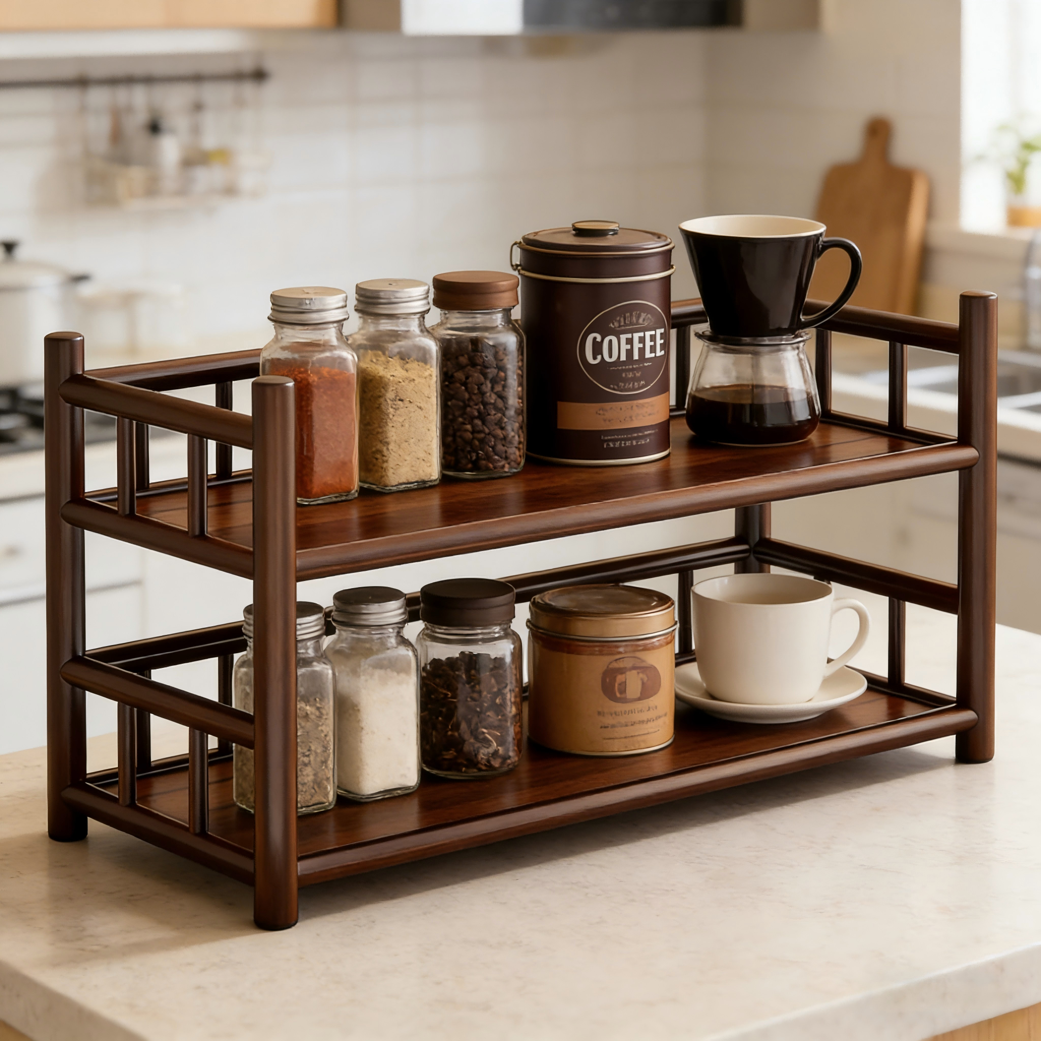 Bamboo Matcha & Coffee Station - огляд і ціна Commercial Kitchen Shelving