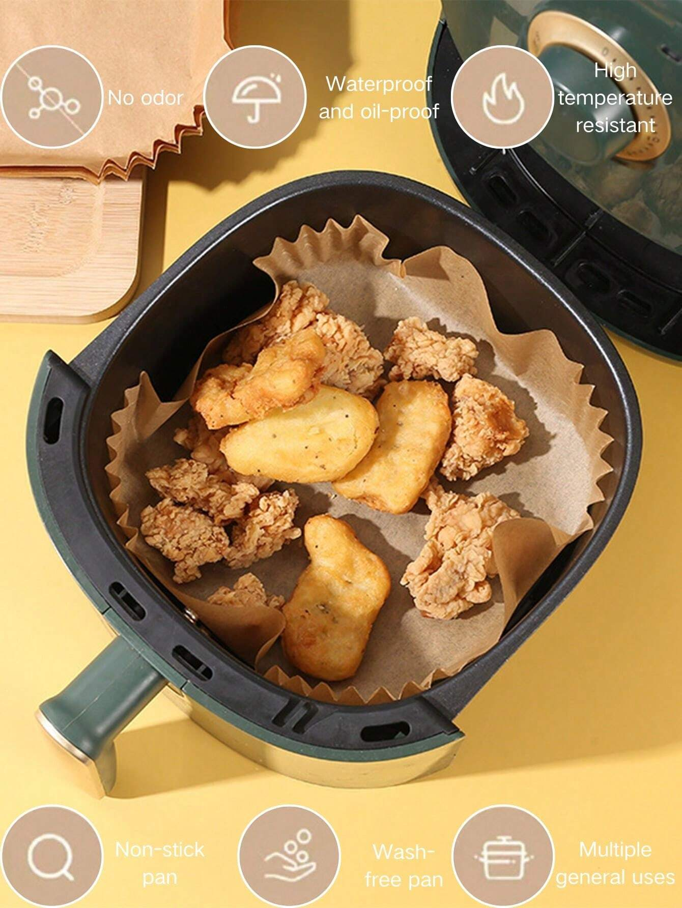 10-200pcs Disposable Air Fryer - огляд і ціна Commercial Kitchen Pots And Pans