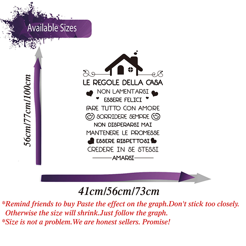 Italian House Rules Wall Decal - огляд і ціна Commercial Kitchen Tiles