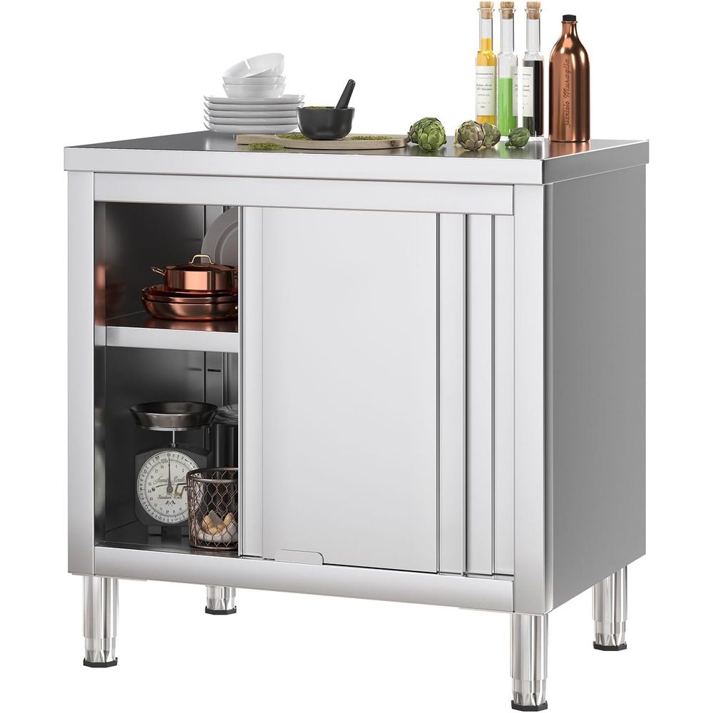 Heavy-Duty Stainless Steel Wor - огляд і ціна Commercial Kitchen Bench