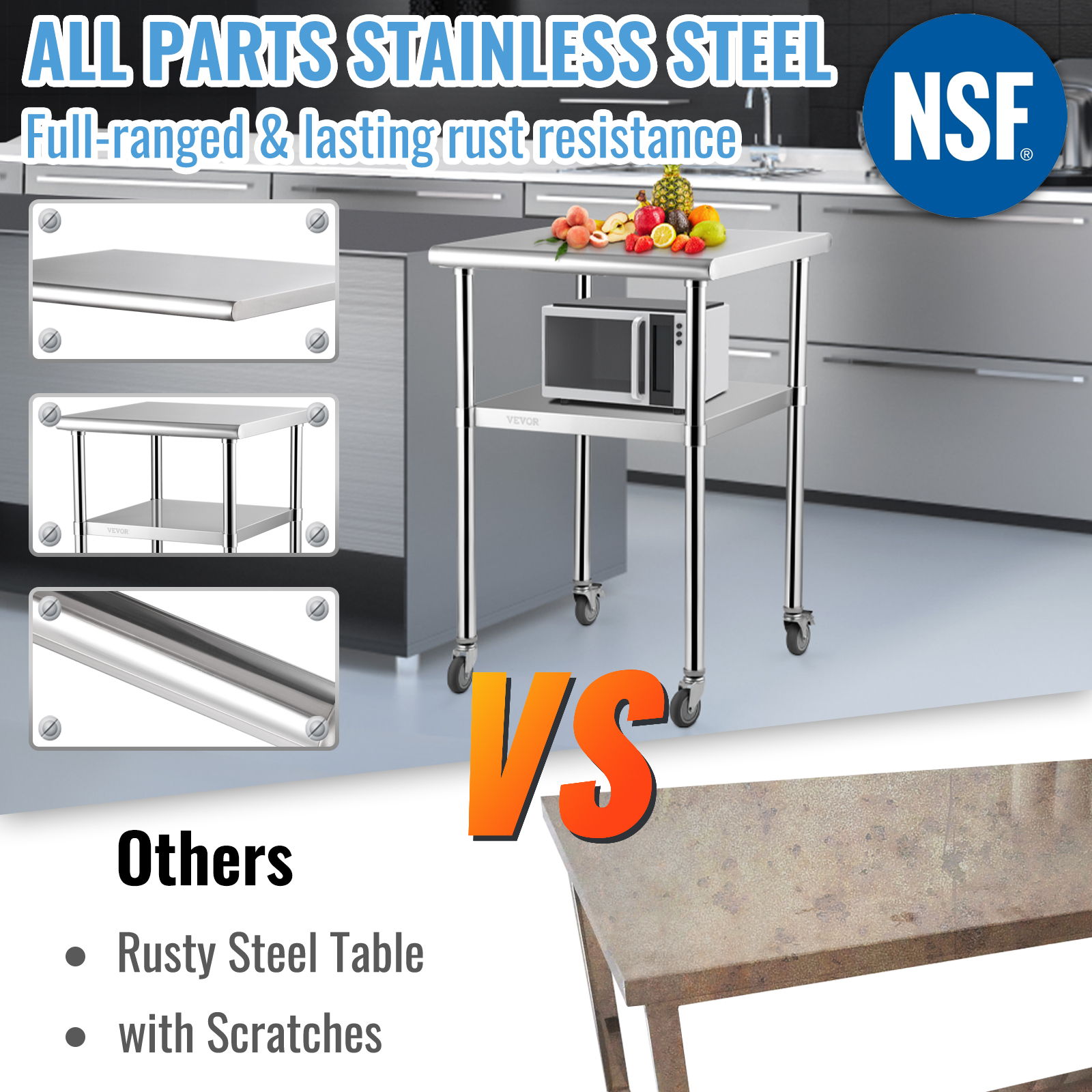 24 x 24 in Stainless Steel Kit - огляд і ціна Commercial Kitchen Bench