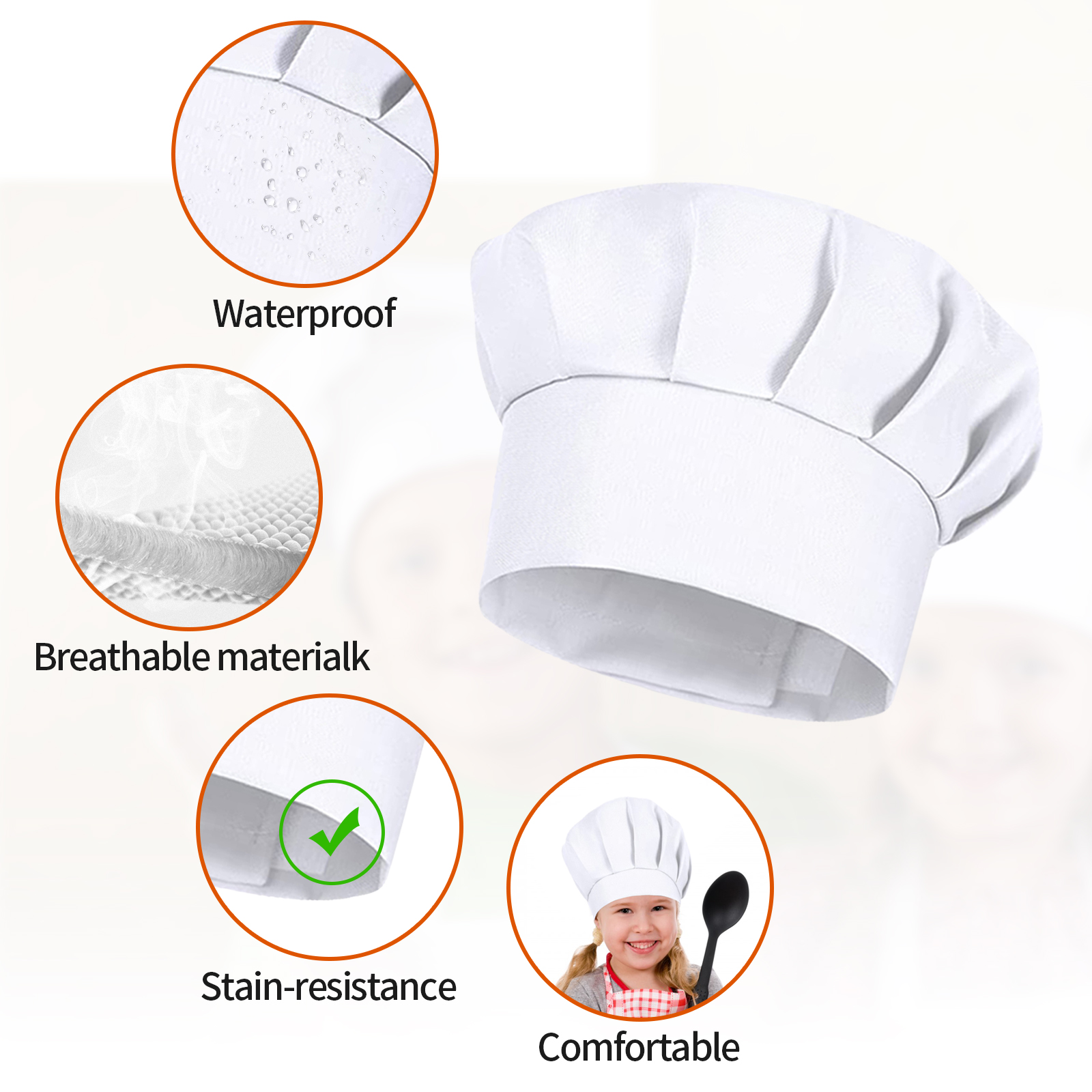 4PCS White Party Cap Hat Costu - огляд і ціна Commercial Kitchen Services