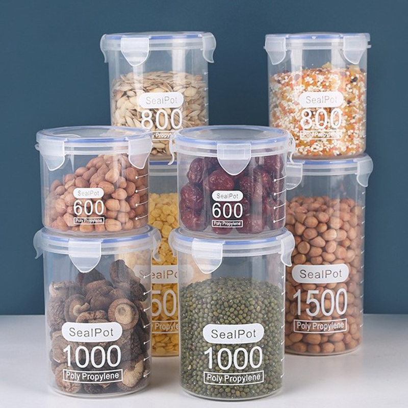 1-4PCS Sealed Jars With Scale  - огляд і ціна Commercial Kitchen Refrigerator